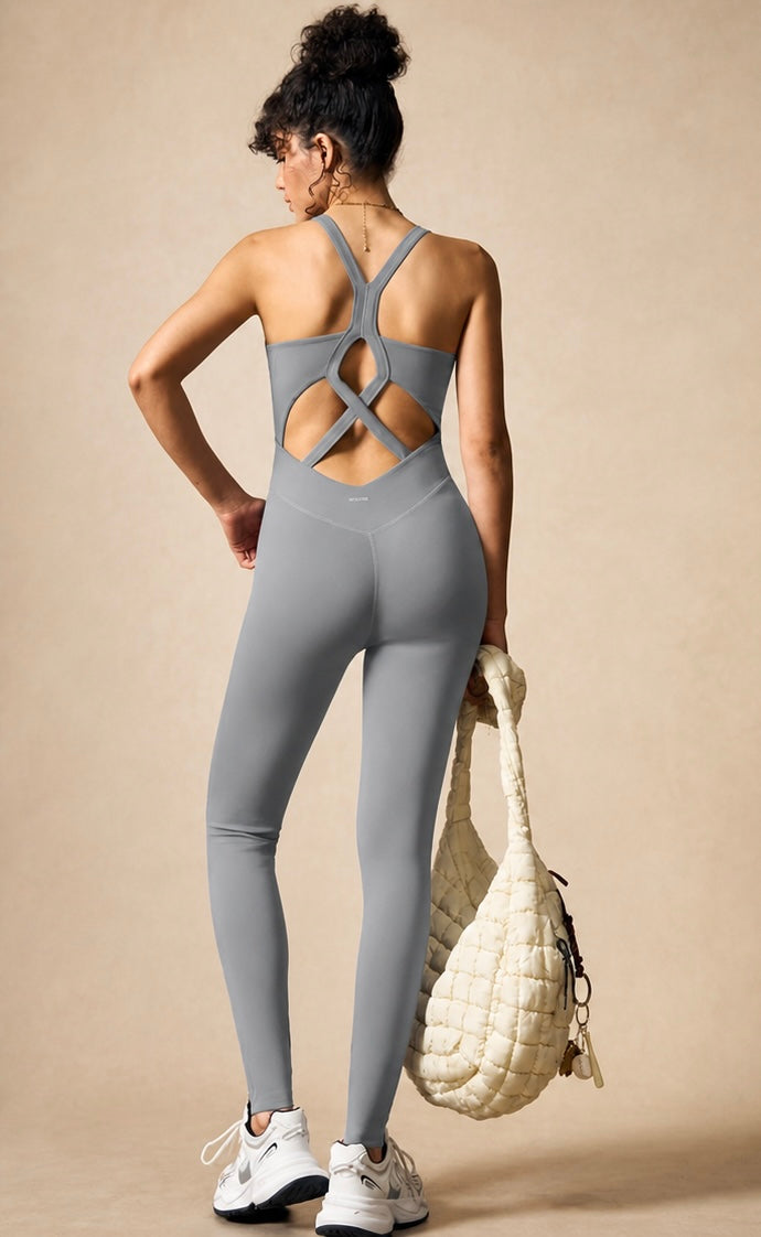 Fit Mode Sculpt Jumpsuit – Steel Grey